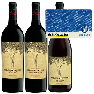 The Dreaming Tree Red Wine 3 Pack + $50 Ticketmaster Gift Card